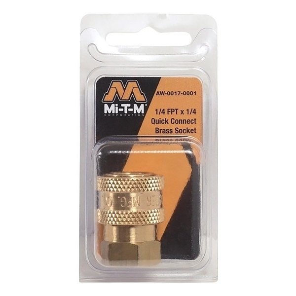 Mi-T-M 1/4 Quick Connect Socket Brass AW-0017-0001